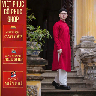 Áo ngũ thân nam Tay Chẽn may 2 lớp, chất liệu lụa tây thi cao cấp, việt phục nam ,Việt Phục Cổ Phục