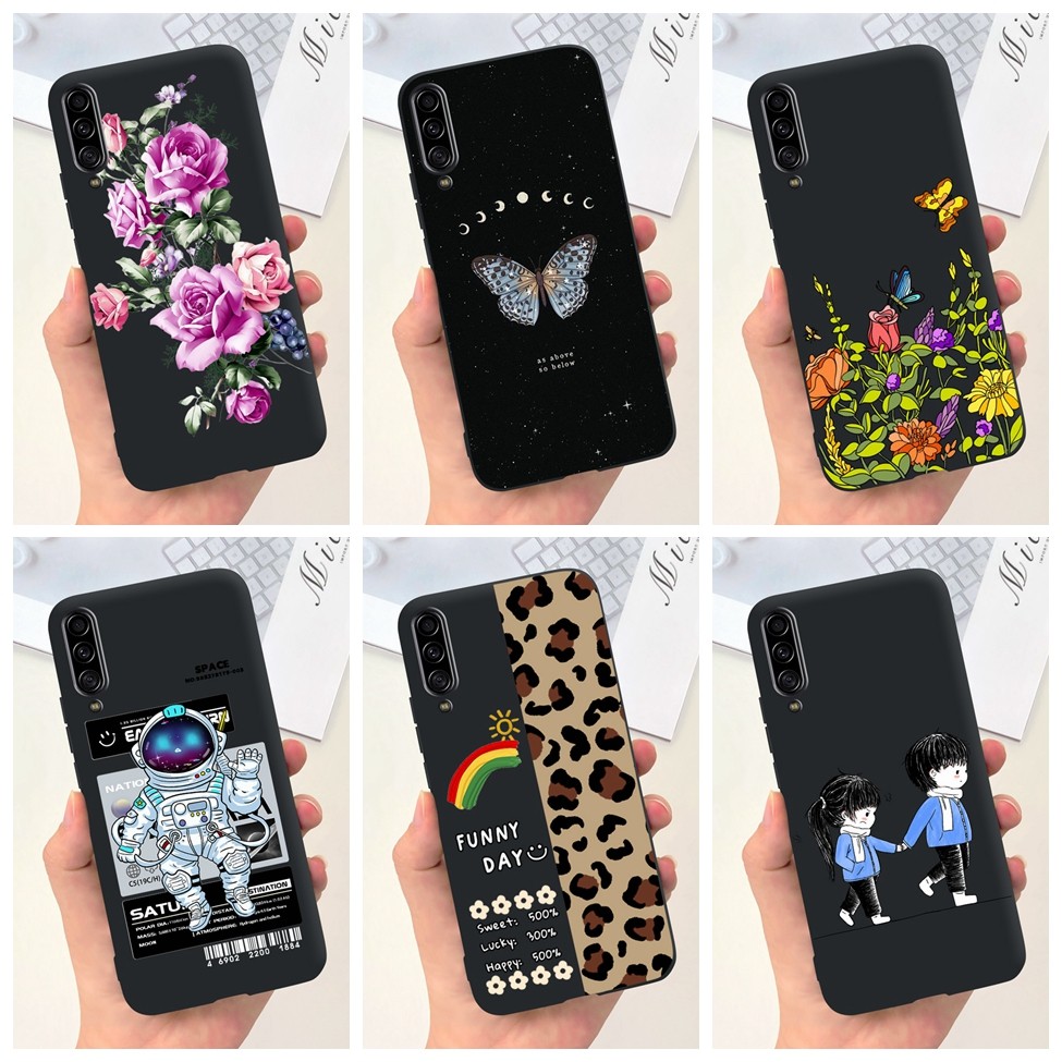 Dành Cho Samsung Galaxy Galaxy A90 5G Ốp Lưng A908B Hoa Sang Trọng Thẩm Mỹ Mèo Gấu Trúc Đen Ốp Lưng 