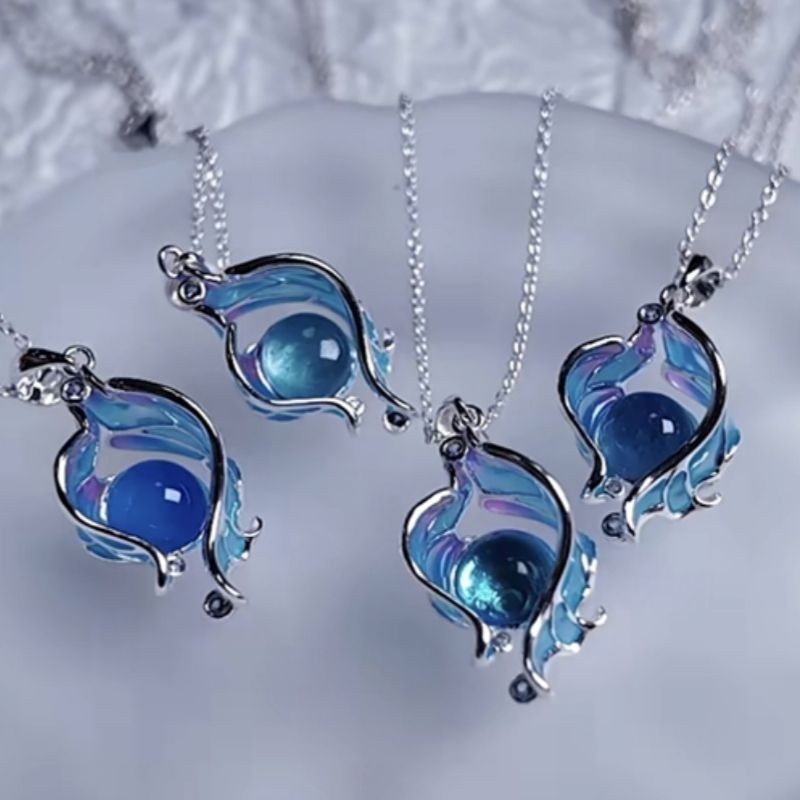 Genshin Impact mặt dây chuyền vòng cổ Hydro Archon 's Vision xương đòn chuỗi trang sức nguyên bản An