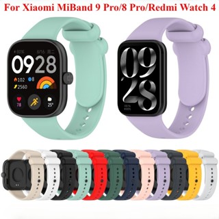 Dây Đeo Đồng Hồ Silicon Cho Xiaomi Mi Band 9 Pro / 8 Pro Phụ Kiện Đồng Hồ Thông Minh Correa Vòng Tay Thay Thế Redmi Watch 4 Dây Đeo
