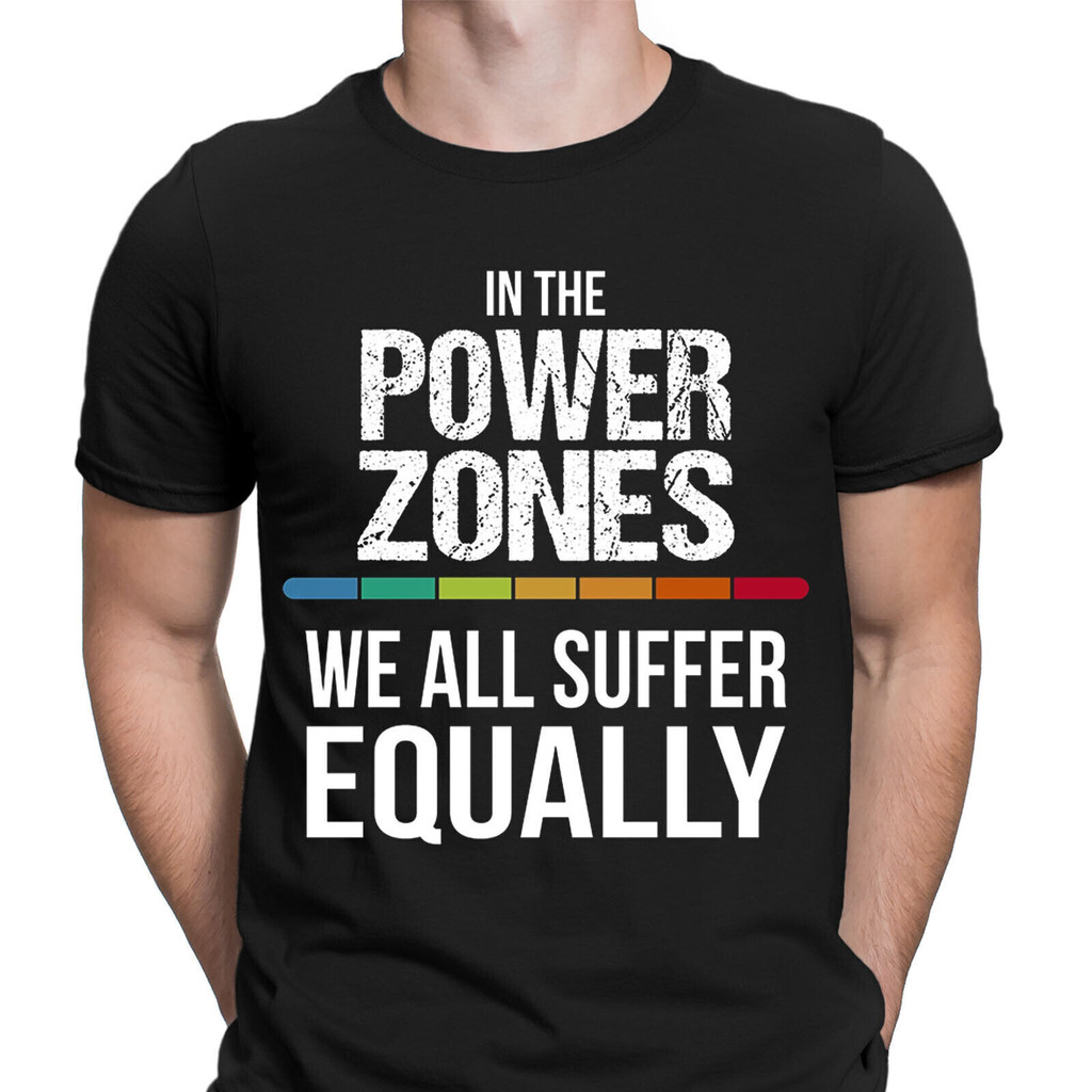 Power Zones We All Suffer Equally Gym Fitness Fitness Body Áo thun nam Top D