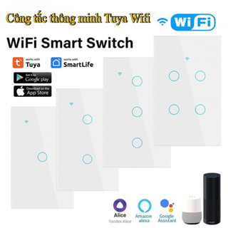  Công tắc đèn thông minh Tuya Wifi công tắc cảm ứng gắn tường 1 2 3 4 dây trung tính cần thiết cho Alexa Google Home 