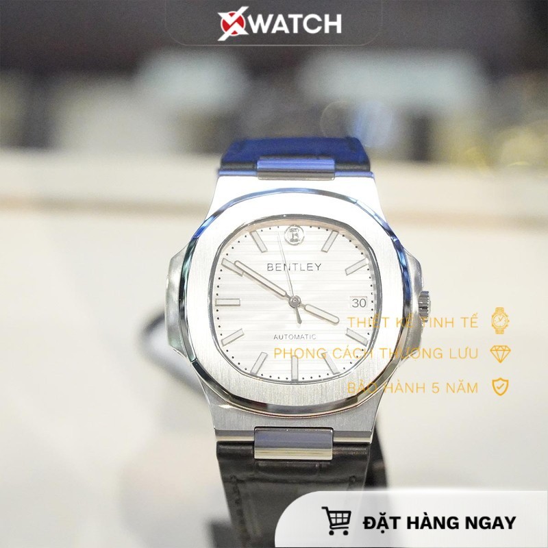 [XWATCH] Đồng hồ đeo tay nam Bentley BL2340-15M viền trơn Automtic chính hãng