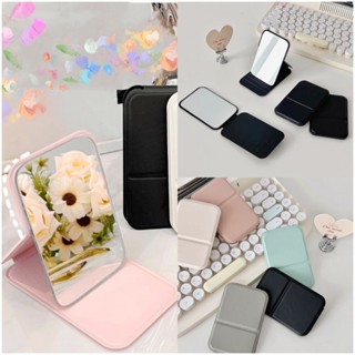 Gương trang điểm có thể gập lại có túi Mini di động Gương du lịch cầm tay cho sinh viên Ký túc xá Gương gấp nhỏ gọn
