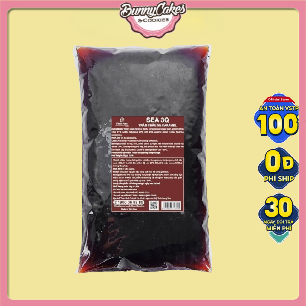 SEA 3Q - Trân châu Trắng, Đen Sea Jelly 3Q - Minh Hạnh Food - 2kg (trân châu giòn)