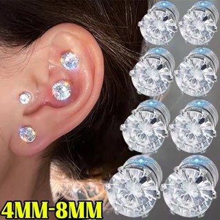 Pha Lê Thời Trang Kẹp Từ Tính Trên Bông Tai Pha Lê Giả Tai Không Xuyên Trang Sức Quà Tặng Cho Nam Nữ Phụ Kiện Thời Trang