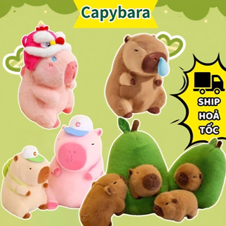 25-55cm Gấu bông Capybara kèm balo rùa,capybara chảy nước mũi êm mịn dễ thương cao cấp