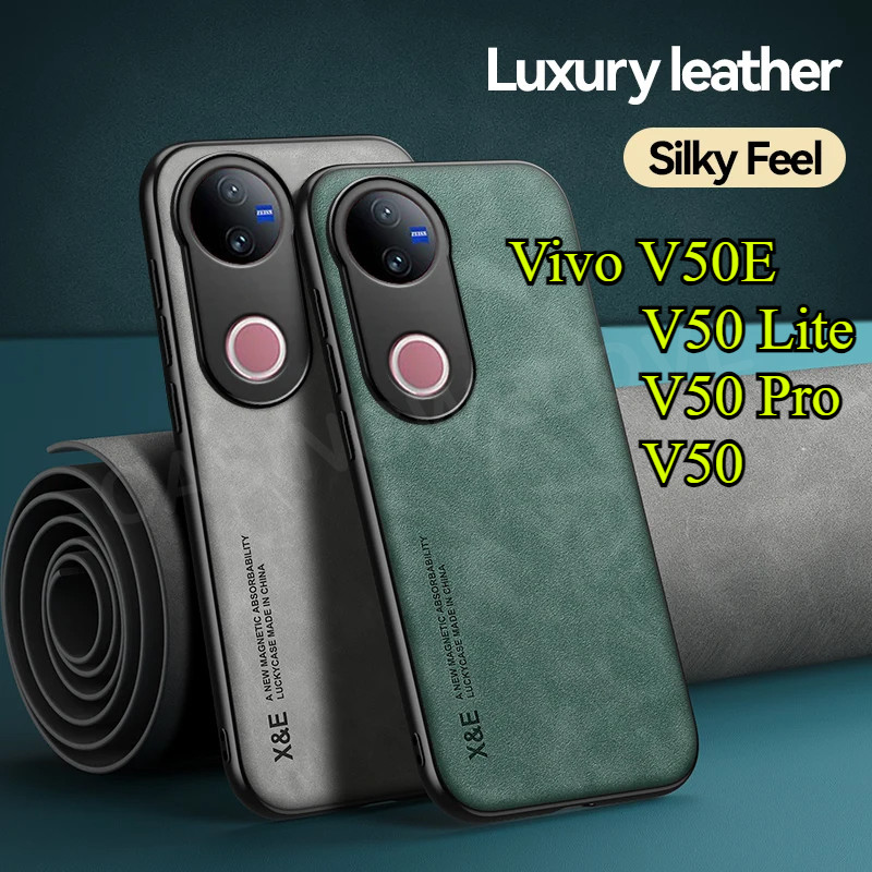 Ốp Da Trơn Sang Trọng Cho VIVO V50E V50 Lite V50 Pro VIVO V50 E V50Lite V50Pro 4G 5G 2025 Từ Tính Ch