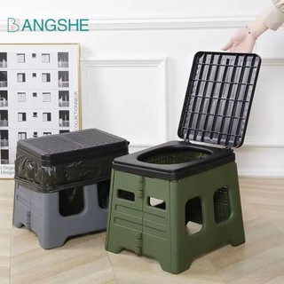 Nhà vệ sinh cắm trại ngoài trời BANGSHE, PP có nắp Bồn cầu gấp di động, Thùng rác đa chức năng Nhẹ Dễ dàng mang theo Nhà vệ sinh xe tải gấp đi bộ đường dài và ngoài trời