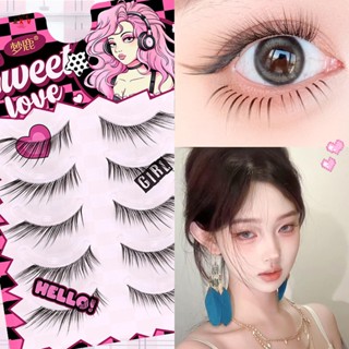 YADORNOS 5 cặp - Dày fox phong cách ánh sáng châu Âu và Mỹ hỗn hợp chủng tộc nhỏ quỷ bé thẳng dày bắt chước mi mi thật và giả