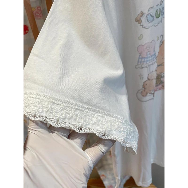 4.23 Cô Gái Dễ Thương Cổ Tròn Rời Thoải Mái Bộ Đồ Ngủ Nữ Xuân Thu Hoạt Hình | BigBuy360 - bigbuy360.vn