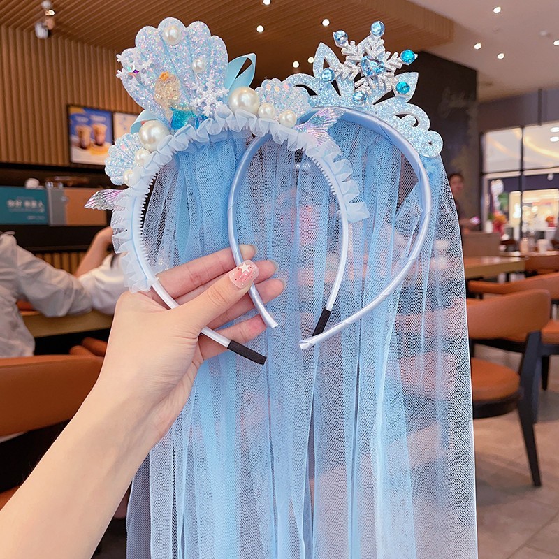 Phụ Kiện Elsa Bé Gái Mũ Vương Miện Cho Bé Công Chúa Elsa Phụ Kiện Nơ Băng Đô Gậy Phép Thuật, Hóa Tra