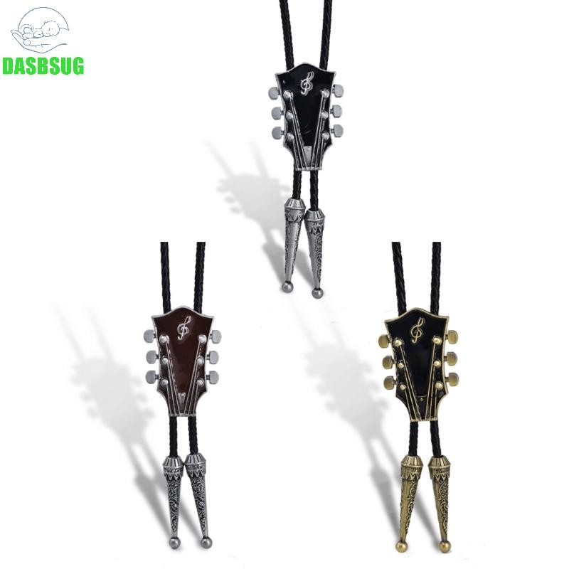 Dasbsug Western Bolo Tie Gaitar Bolo Tie Gaitar Vòng cổ Moranse Bolo Tie Cao bồi cà vạt