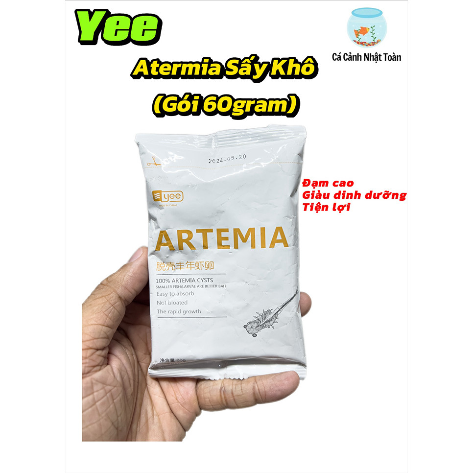Atermia Sấy Khô Tách Vỏ Dinh Dưỡng Cao Cho Cá Cảnh YEE (Gói 60gram)