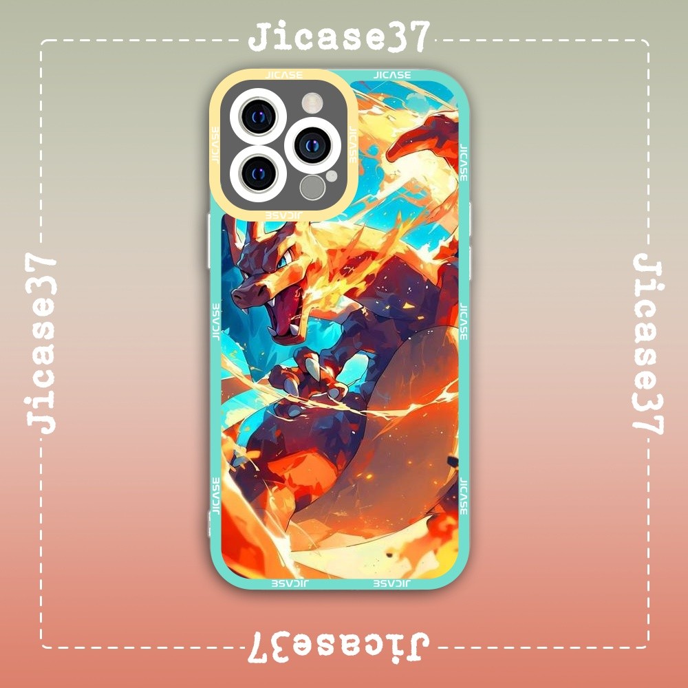Ốp lưng iPhone Cạnh Vuông Samsung Xiaomi Oppo Hoạt hình Pocket Monsters Pokémon Lizardon
