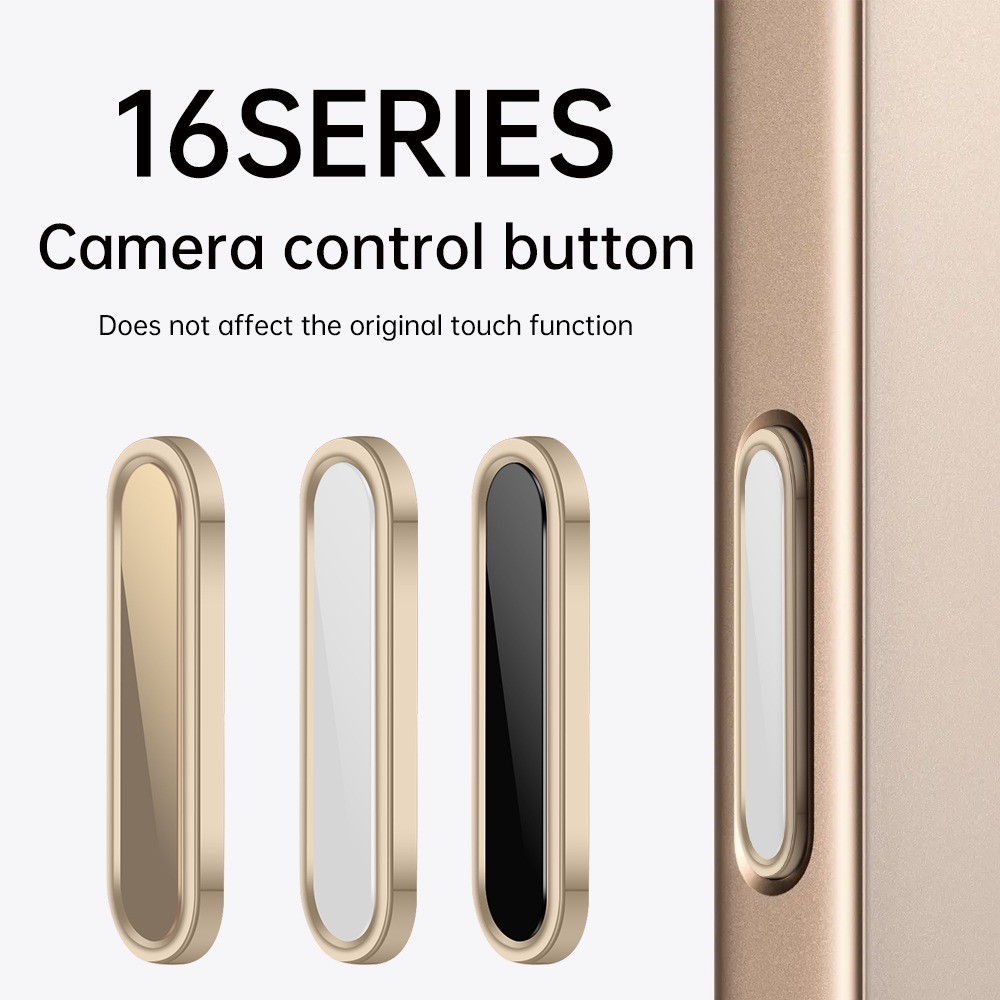Camera hợp kim màu chính Bảo vệ nút cảm ứng cho IPhone 16 Pro Max 16 Plus Nút điều khiển máy ảnh Chống trầy xước Vỏ điện thoại tương thích