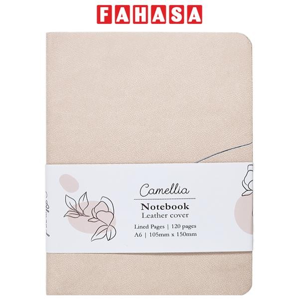 Sổ Da Bìa Mền Camellia - Almond A6 - Kẻ Ngang - 120 Trang 100gsm - The Sun