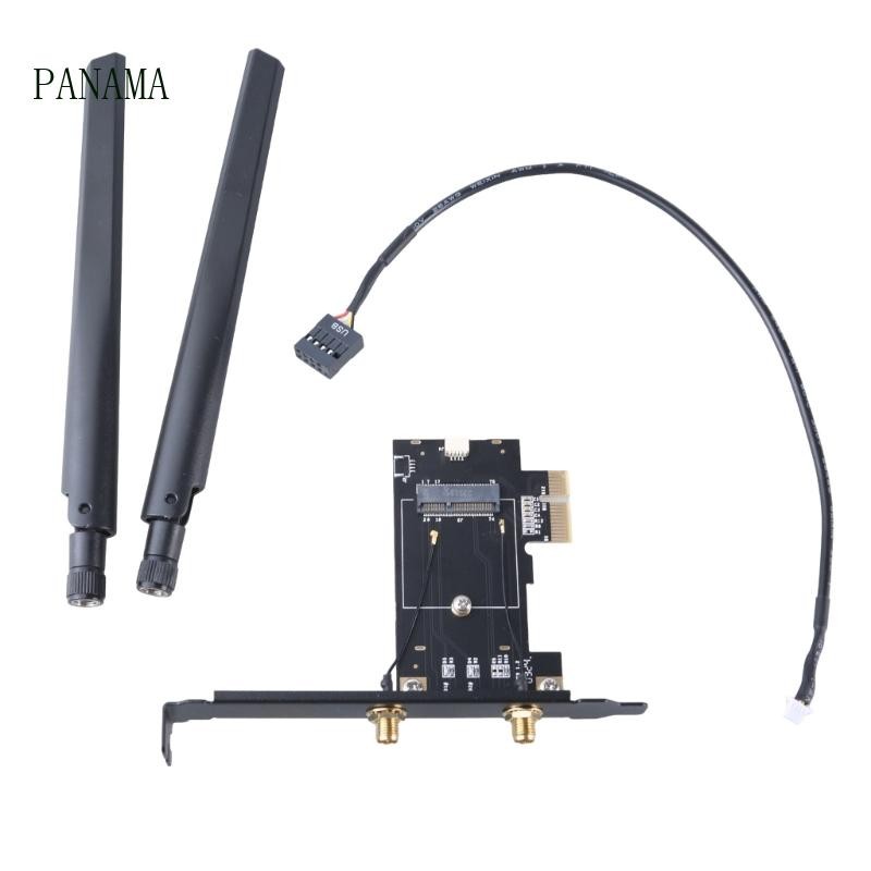Bộ chuyển đổi NAMA Speed M 2 NGFF sang PCIE có ăng-ten cho 7260 8265 9260 AX200
