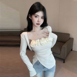WYB-18YX9845 Âu Mỹ 2024 phong cách Hàn Quốc áo ba lỗ ống hoa ôm dáng áo hai dây Khăn Choàng Ngắn IIOB