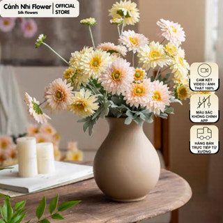 Hoa cúc đồng tiền thân phủ phấn 4b - Dài 60cm - Hoa vải - Cảnh Nhi Flower