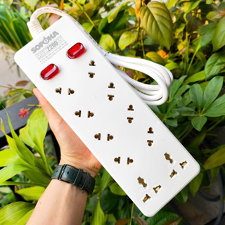 Ổ cắm điện đa năng SOPOKA 2200W 6/10 lỗ chéo tiện dụng chất liệu nhựa PP cao cấp kèm công tắc