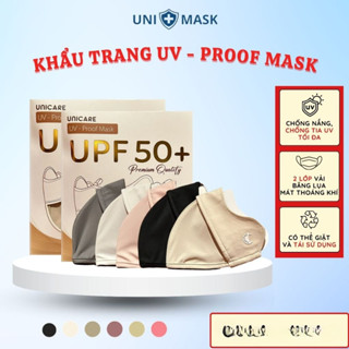 [Combo 3] Khẩu trang Unicare chống tia UV-Proof Mask vải lụa băng mềm mịn chống nắng 2 lớp thoáng khí - Chính hãng