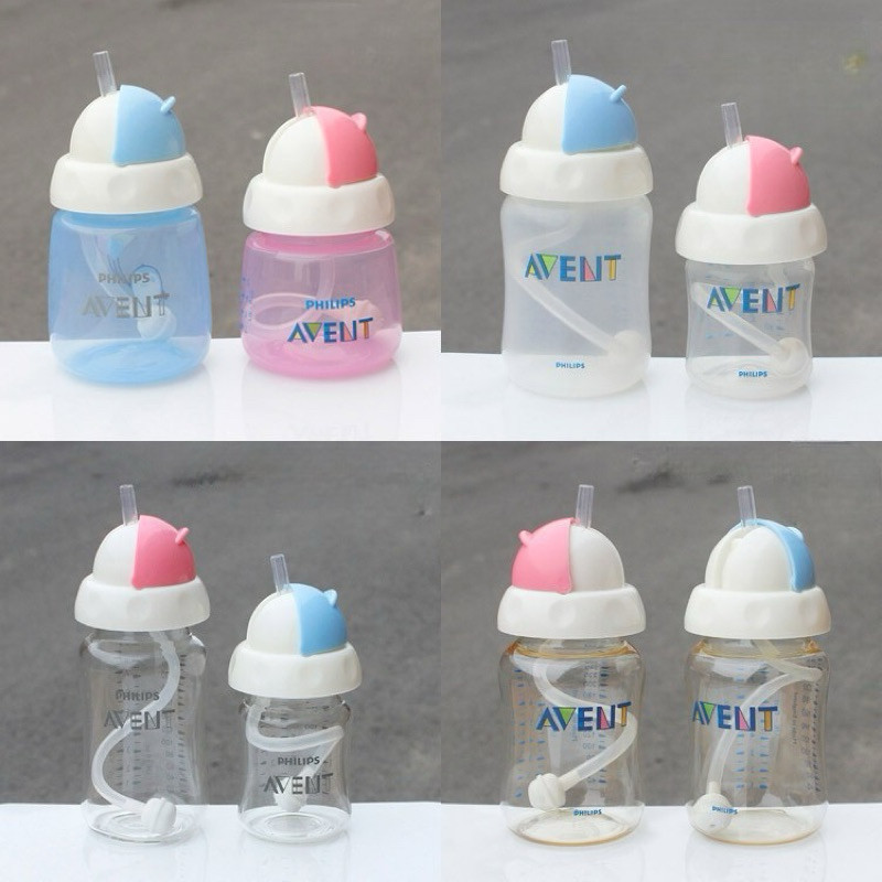 Nắp ống hút dùng cho bình sữa Avent cổ rộng P06 [Tặng kèm tay cầm]
