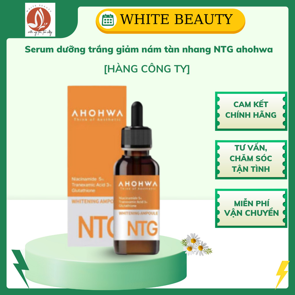 Serum dưỡng trắng giảm nám tàn nhang NTG ahohwa