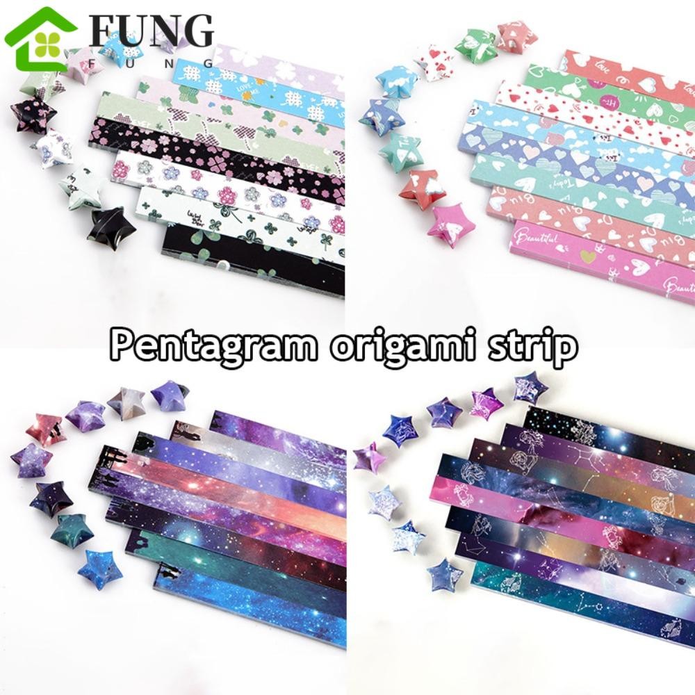 Fung Origami Ngôi Sao Dải Giấy Gấp Giấy Tự Làm Origami Trang Trí Tiệc Nghệ Thuật Thủ Công Đồ Dùng Tr