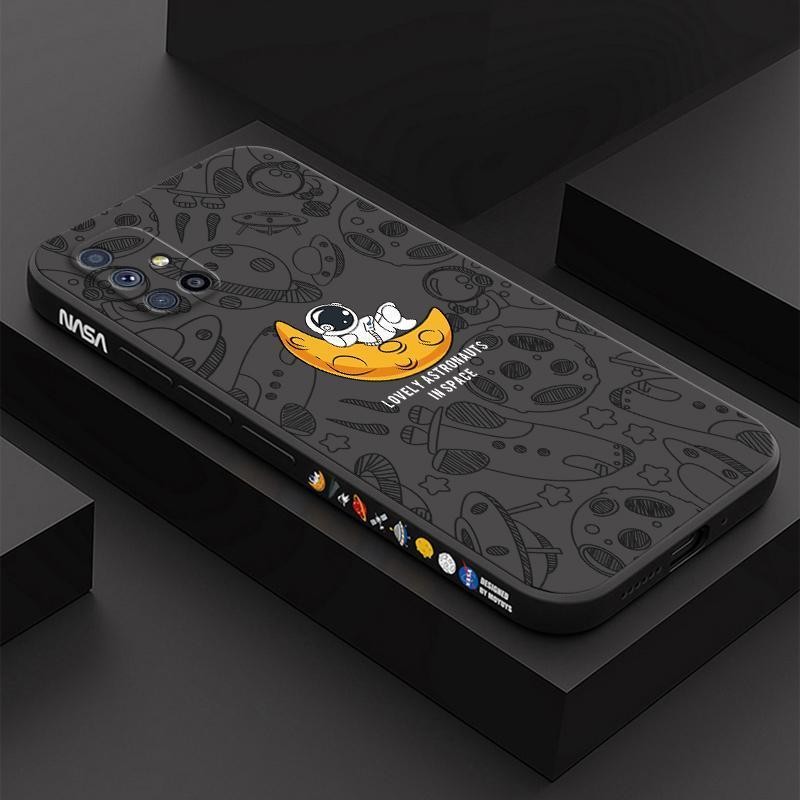 Ốp lưng Samsung M51, màu trơn Samsung M51 Hình minh họa không gian Vỏ điện thoại phi hành gia XTKR