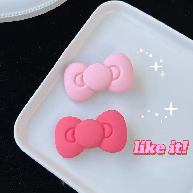 ✨QIAN99  Hellokitty Hồng Hoa Hồng Đỏ Nơ Tóc Lưới Đỏ Dễ Thương Ngọt Ngào Thoáng Mát Phong Cách Nữ Tính Ngọt Ngào Liu