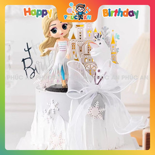 Búp bê EIsa mini trang trí bánh kem dễ thương phụ kiện sinh nhật Phúc An