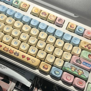 Stardew Valley Keycap MOA / Cherry Profile 78 / 130 Phím PBT Nhuộm Thăng Hoa Kawaii Hoạt Hình Keycaps Wooting60 MAD60 Sáng Tạo Dễ Thương Pixel Farm Keycap