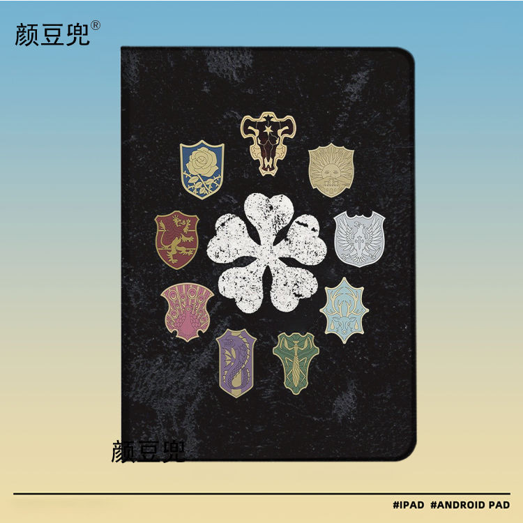 Ốp lưng năm lá màu đen iPad pro11 2024 pro12,9 pro13 mini4 / 5 / 6 / 7 gen10 / 11 2022 ốp lưng iPad 
