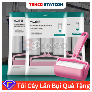   10CM  Set Cây Lăn Bụi Quần Áo Kèm Lõi Keo Dính - Bộ Con Lăn Lông Chó Mèo Xơ Vải - Lõi Lăn Thay Thế 
