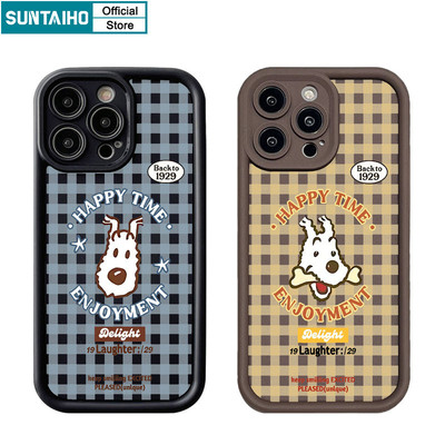Suntaiho Hoạt Hình Dễ Thương Họa Tiết Chó Thời Trang Ốp Lưng Điện Thoại Silicon Mờ Mềm Cao Cấp Chống Sốc Cho iPhone 11 12 13 14 15 16 Pro max IP 7 8 Plus Iphon X Xs XR Xs max