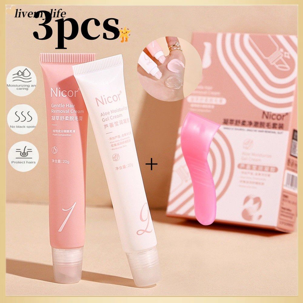 ✨ 【2/3 chiếc】Kem tẩy lông môi nicor dành cho nam và nữ, tẩy lông môi, mặt, ria mép nhẹ nhàng (livemy