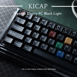  Bộ Keycap PC Black Light Xuyên Led Màu đen trong mờ 166 nút bàn phím cơ siêu mịn lớp phủ nano cực đẹp 