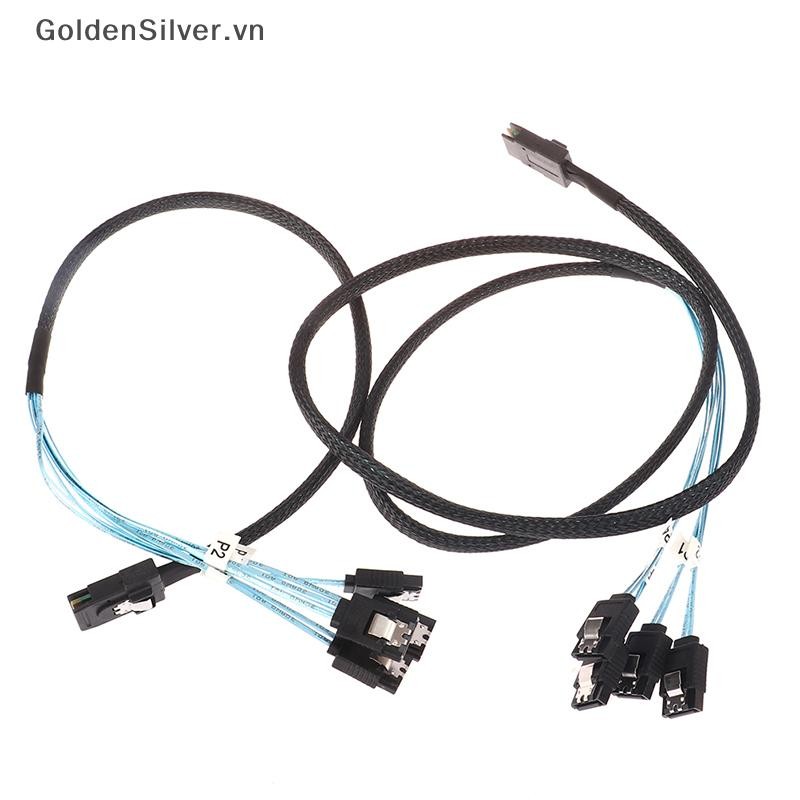 Cáp GoldenSilver SAS SATA Mini-SAS SFF-8087 Đến 4 Cáp SATA Mini SAS 4i SFF8087 36P Đến 4 Cáp SATA 7P