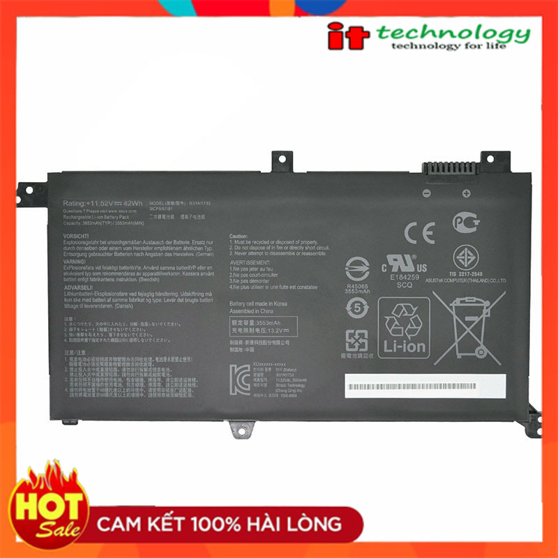 Pin Laptop Asus S430FA F571G S430FN S430UA X430UF B31N1732