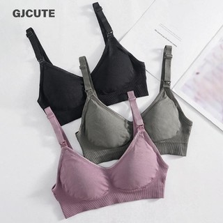 Gjcute Áo ngực bà bầu không dây Phụ nữ mang thai Liền mạch Ngăn ngừa chảy xệ Áo ngực cho con bú Push Up Thoáng khí Mặt trước mở áo ngực cho con bú Hot WTD
