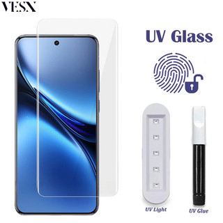  Kính Dán keo UV cao cấp Kính cường lực màn cong Cho VIVO X200 X100 X90 X80 X70 V50 V50E V40 V40E V30 V30E V29 V27 V25 Ultra Pro+ Plus 4G 5G 2025 
