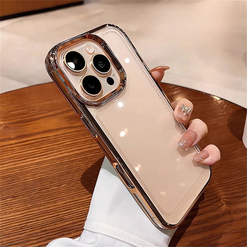 【 Iphone16 】 Ốp Điện Thoại Tấm Chắn Không Gian Mạ 6D Sang Trọng Cho IPhone 16 Pro Max 11 12 13 14 15