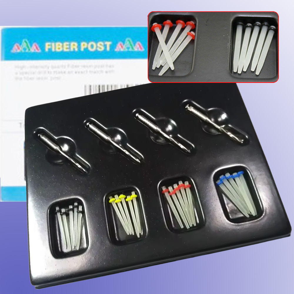 Chất liệu nha khoa Fiber Post Quartz Post Filling Repair Post, với 20 miếng ren