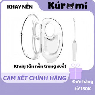 [Dụng Cụ Khay kèm thanh trộn nền] Bộ Dụng Cụ Khay trộn kem nền Mica trong suốt có nắp đậy Chính Hãng Chống Gỉ Dễ Vệ Sinh