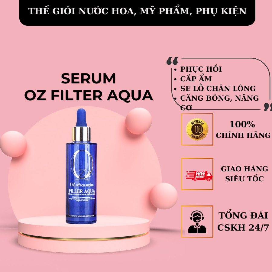Serum Cấp ẩm oz Filler Aqua Kết Hợp Peptide Witch Recipe 60ml