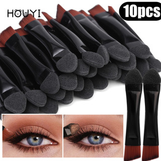 Wet Dry Use Dual-Head Blade Angled Design Eyeliner Brush - Đầu bọt biển di động Bàn chải phấn mắt lông mày hoang dã đa chức năng