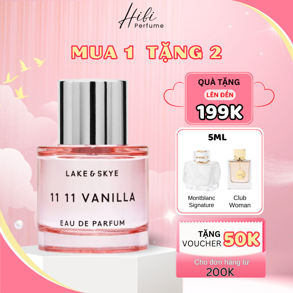 Chiết 10ml nước hoa nữ 11:11 Vanilla Eau de Parfum hương thơm ngọt ngào quyến rũ - hibi perfume