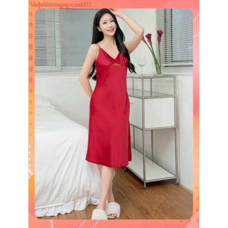 Váy hai dây lụa Winny 25083