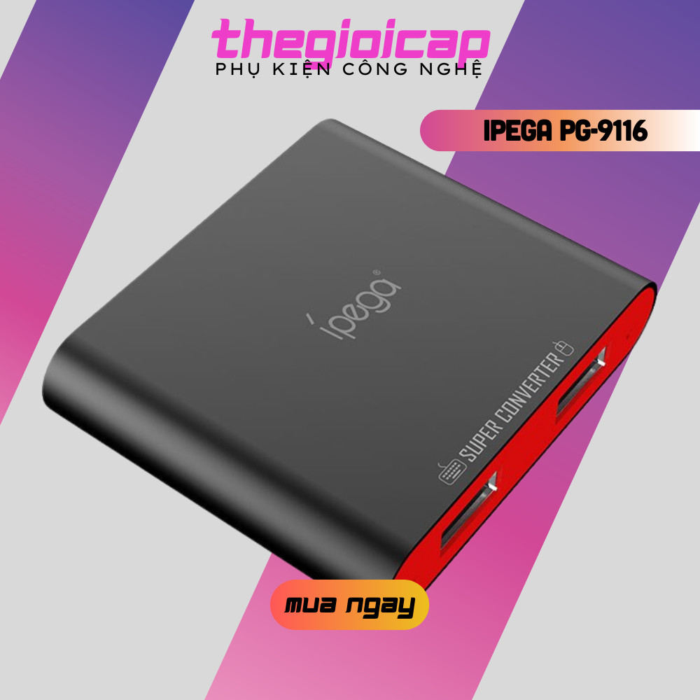 Thiết Bị Bluetooth Không Dây Kết Nối Chuột & Bàn Phím Hỗ Trợ Chơi Game Mobile IPEGA PG-9116